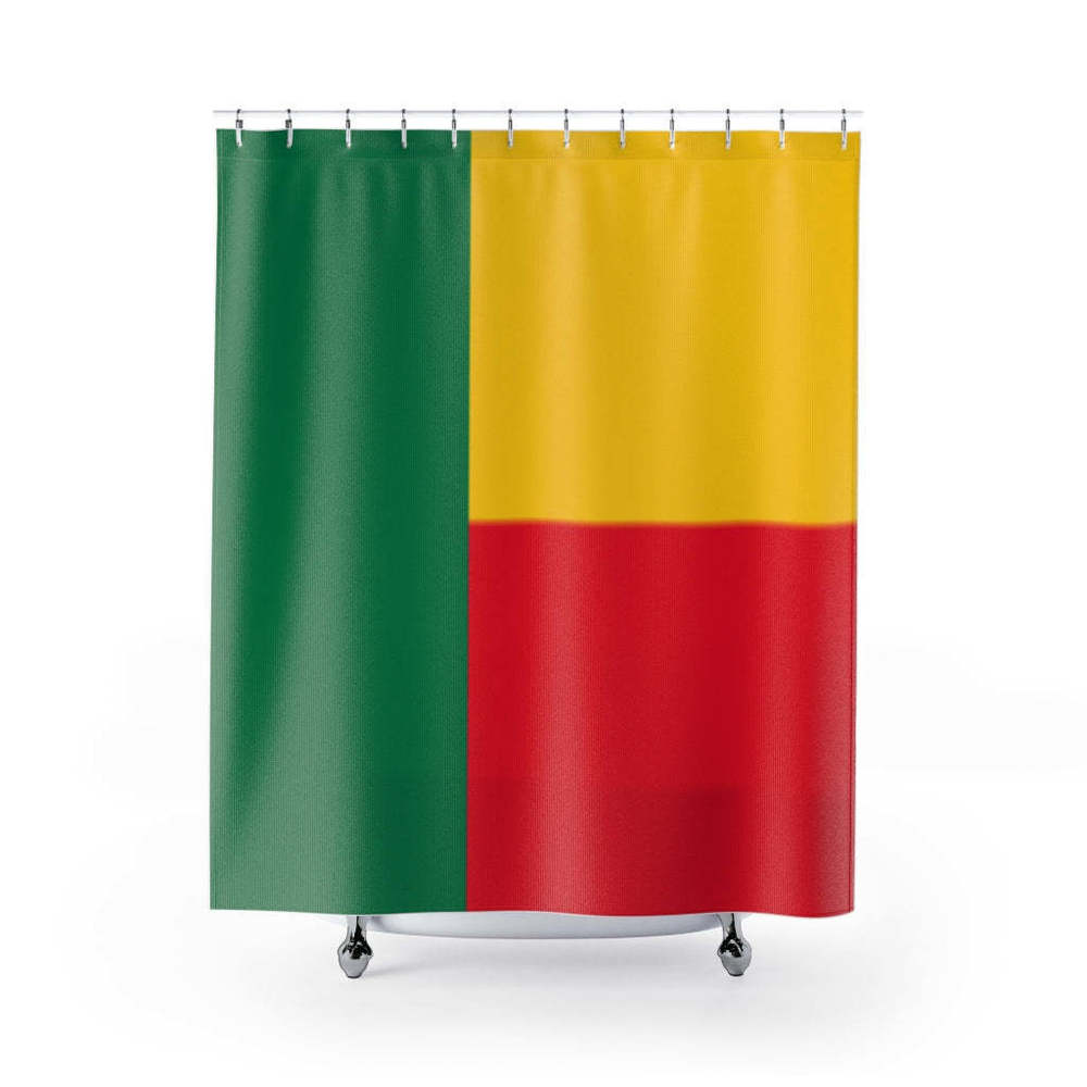 Benin Flag Stylish Design 71" x 74" Elegant Waterproof Shower Curtain for a Spa-